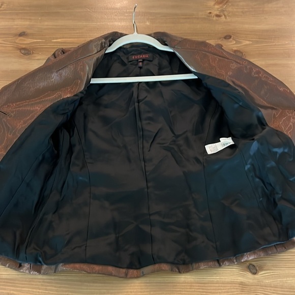 Escada Liquid Bronze Brown Structured Blazer Jacket Size 34 / 4 - Picture 13 of 17